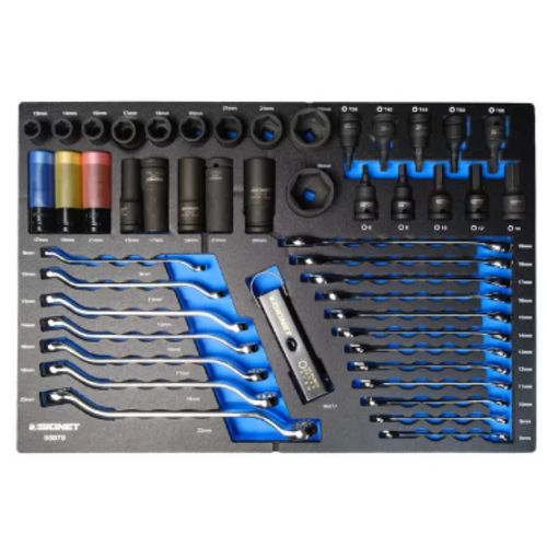 עגלת עבודה 7 מגירות + 5 מגשים 201 חלקים SIGNET 054601 צבע אדום