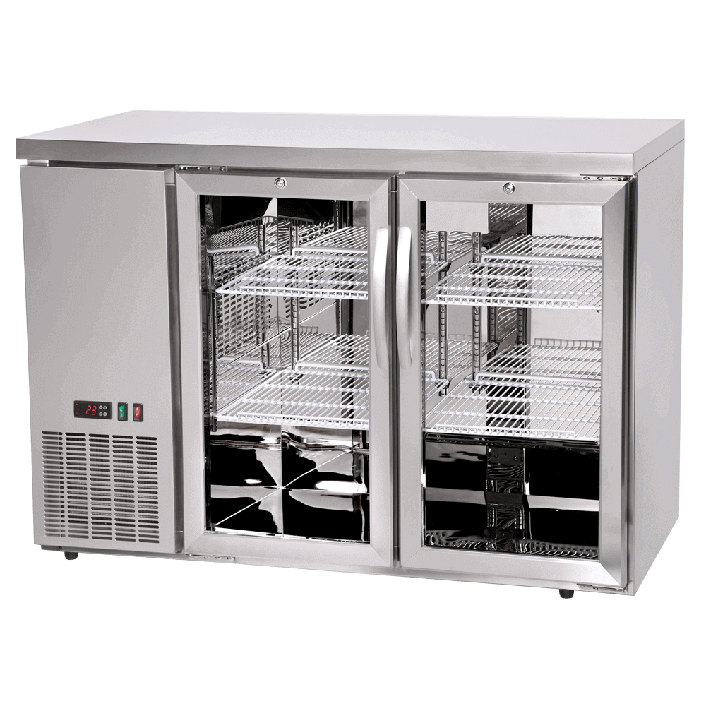 מקרר תצוגה שתי דלתות עשוי נירוסטה LG305H