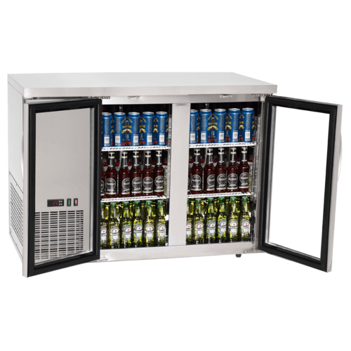 מקרר תצוגה שתי דלתות עשוי נירוסטה LG305H