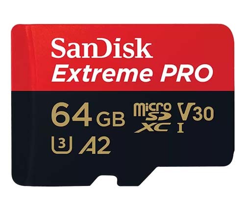 כרטיס זכרון SanDisk Extreme Pro Micro SDXC SDSQXCU-064G - בנפח 64GB