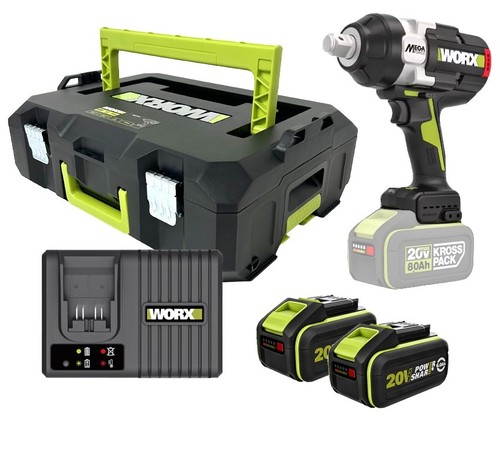 מפתח רטיטה D3/4 כולל 2 סוללות 4AH מבית WORX