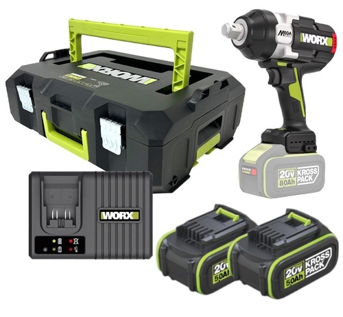 מפתח רטיטה D3/4 כולל 2 סוללות 5AH מבית WORX