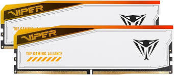 זכרון למחשב נייח WHITE DDR5 PC5-4800-6000MT RGB CL36 VIPER KIT 6000HZ PATRIOT 32GB 16*2