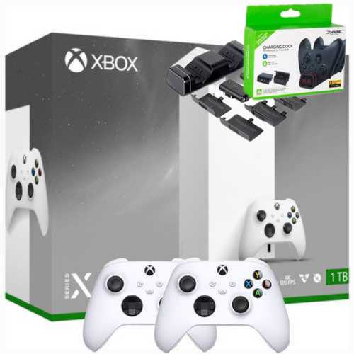 MICROSOFT XBOX SERIES X 1TB DIGITAL EDITION + 2 CONTOLLERS + CHRGER DOCK STASTION מיקרוסופט