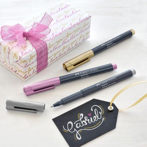 4 טושים מטאליים Metallics מבית FABER CASTELL