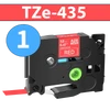 סרט מדבקה TZe-435 תואם פרימיום לבן על אדום 12 מ״מ