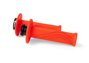 גריפים עם נעילה וידית מצערת רייסטק כתום - RACETECH LOCK ON WAVE