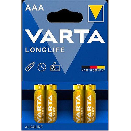 מארז של 4 רביעיות סוללות AAA איכותיות VARTA מקבלים 4 מארזים 16 סווללות 