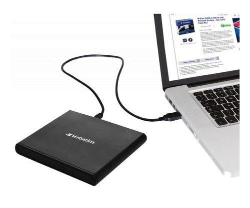 צורב DVD נייד חיצוני שחור Verbatim External Slimline