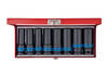 סט בוקסות אויר עמוקות מילימטרי הינע "1/2 8 יחידות במזוודה מתכת