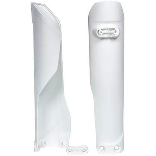 זוג מגני בולמים לאופנועי הוסקוורנה לבן - RACETECH FORK GUARDS