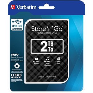 דיסק חצוני VERBATIM 2TB 2.5 BLACK VER-53195