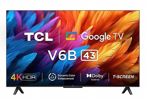 מסך TV TCL 43 GOOGLE 4K 43V6B