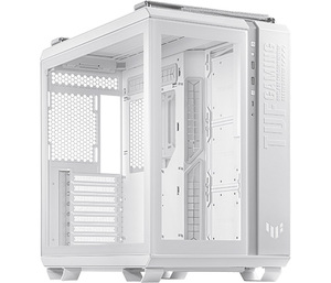 מארז מחשב TEMPERED GLASS ASUS TUF Gaming GT502 WHITE , כולל חלון זכוכית בדלת צד וקדמת המארז, עם ידיות נשיאה