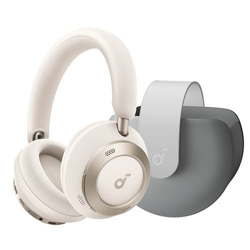 אוזניות קשת Soundcore Space One Pro On-Ear Anker בצבע לבן
