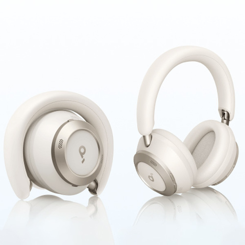 אוזניות קשת Soundcore Space One Pro On-Ear Anker בצבע לבן