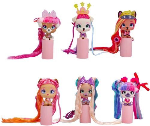 בובת I Love VIP Pets כח הקשת - בקבוק עם בובת חיה ואביזרים לעיצוב השיער