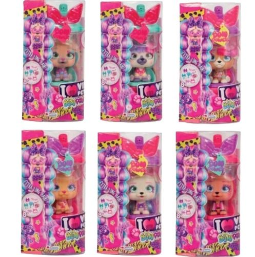 בובת I Love VIP Pets כח הקשת - בקבוק עם בובת חיה ואביזרים לעיצוב השיער