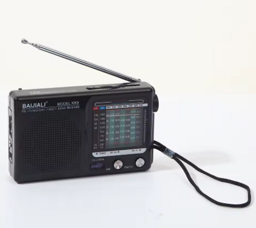 מארז 10 יחידות - רדיו טרנזיסטור פועל על סוללות BAIJIALI KK-9 AM-FM