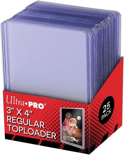 חבילת 25 יח' טופלואדרים לשמירה איכותית על קלף Ultra Pro Regular Toploader (3