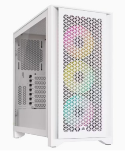 מארז CORSAIR ICUE 4000D MID TOWER/AIRFLO/ RGB WHITE