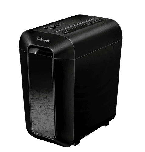 מגרסה FELLOWES LX65 מיכל: 22 ליטר עד :10 דפים פתית: P4 – 4×40 Cross-Cu 6 דקות הפעלה 20 דקות מנוחה