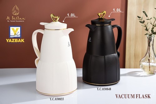 טרמוס פלסטיק איכותי לבן 1 ליטר - Y.C.030855