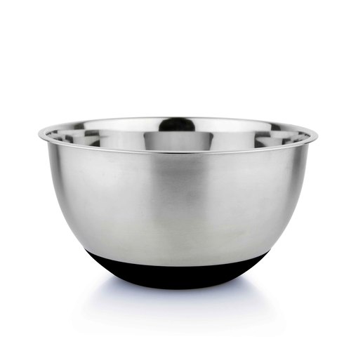 קערה נירוסטה 20*7 תחתית סילקון שחור 026261 Y.C