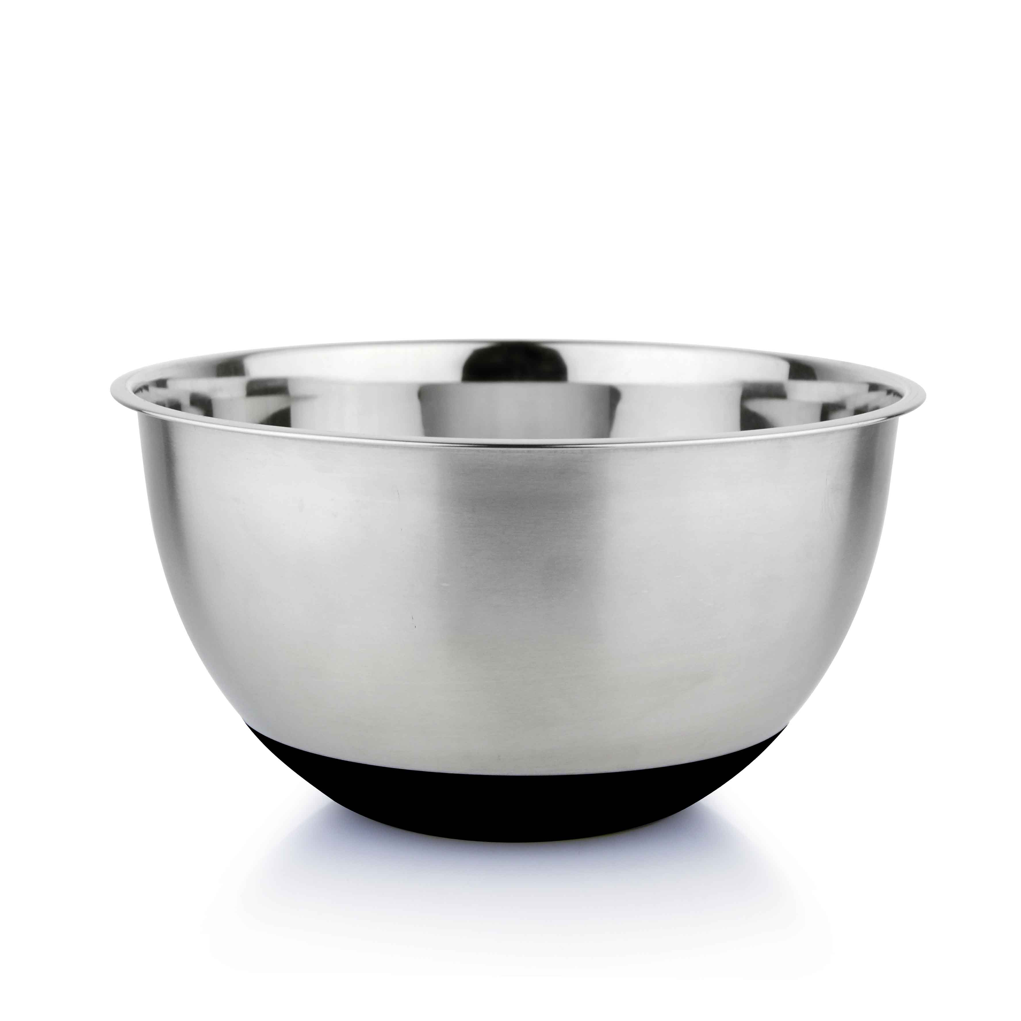 קערה נירוסטה 20*7 תחתית סילקון שחור 026261 Y.C