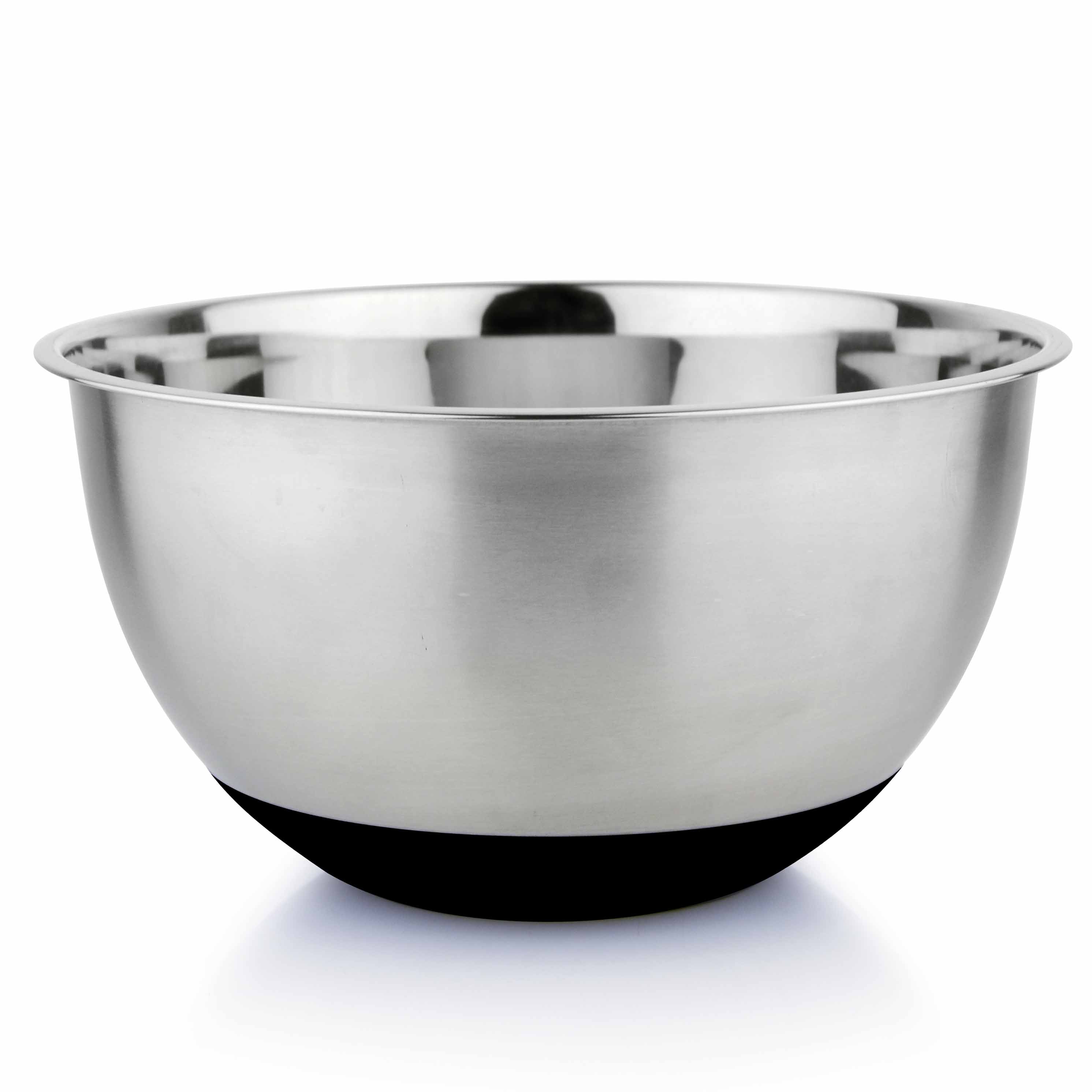 קערה נירוסטה 28*10 ס"מ תחתית סילקון שחור 026285 Y.C