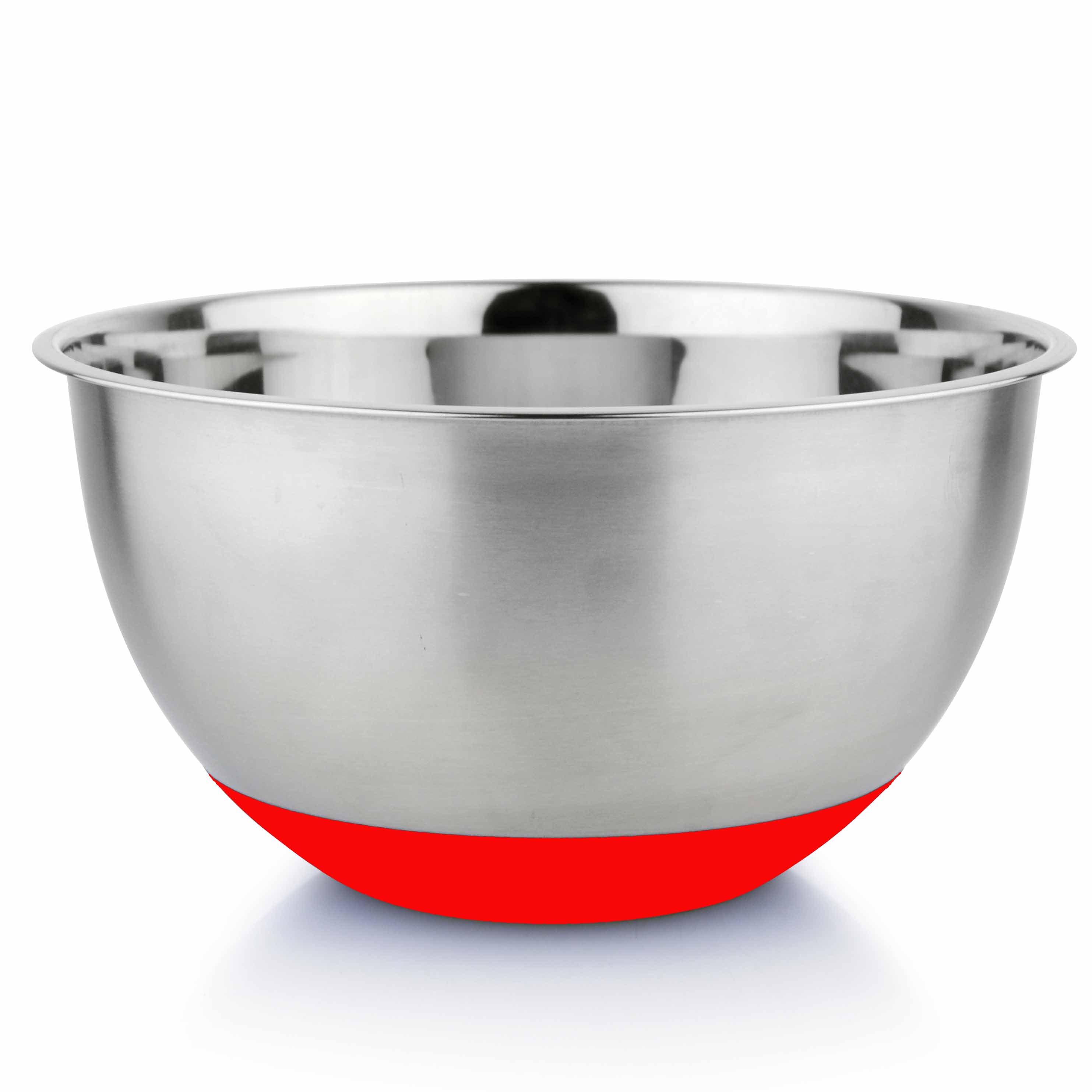 קערה נירוסטה 28*10 ס"מ תחתית סילקון אדום 026315 Y.C