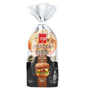מארז 4 לחמניות חיטה מלאה להמבורגר (חלבי) 320 גרם