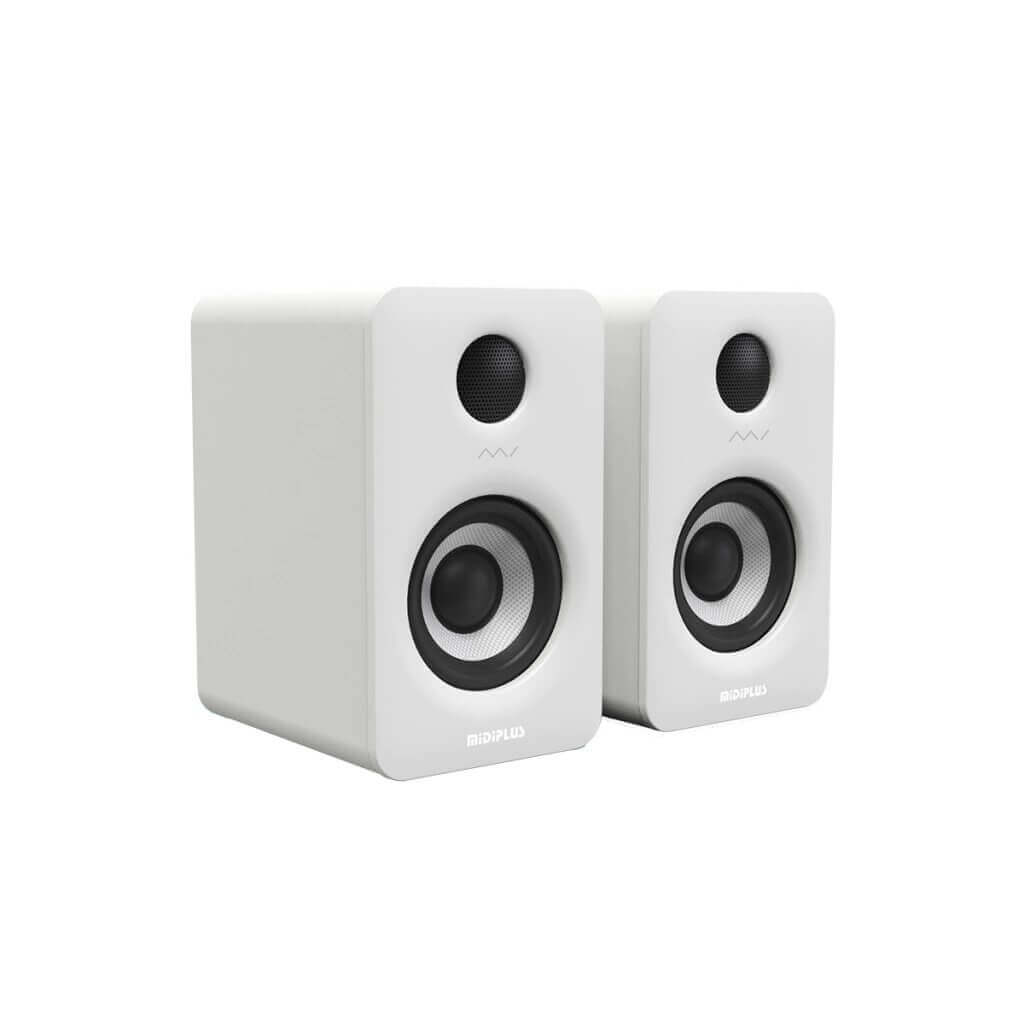 זוג מוניטורים לאולפן עם בלוטוס MiDiPlus MI3 V2 צבע לבן