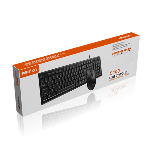 סט מקלדת+עכבר ערבית USB MEETION MT-C100