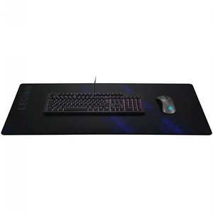 משטח עכבר PAD MOUSE BLACK WITH BLUE EDGE
