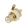 NYS367-9 מחבר RCA נקבה לבן לפנל מוזהב  REAN BY NEUTRIK