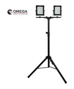 זרקור לד נטען כפול +עמוד Omega Lion Stand 2X30W