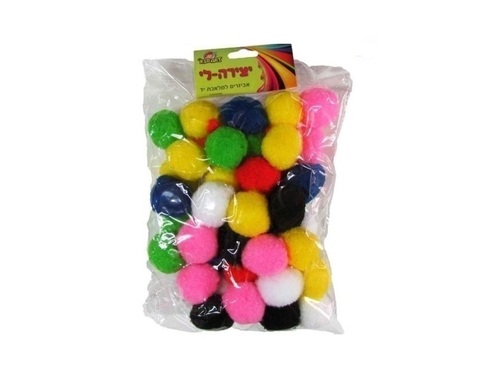 פונפונים צבעוניים 5 ס