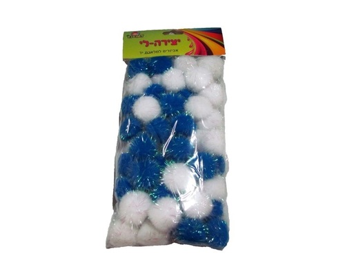 פונפונים צבעוניים 4 ס