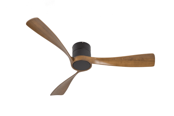  מאוור    "spectator" צמוד תקרה DC 35W - גימור שחור - כנפיים עץ אגוז