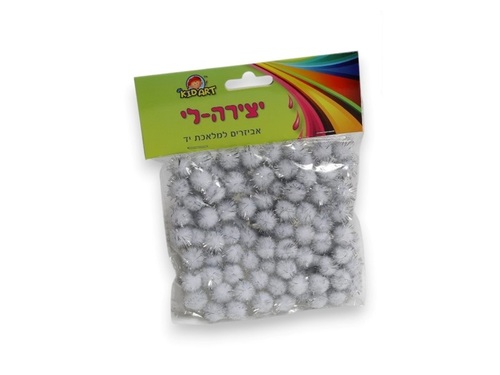 פונפונים כסופים 1.50 ס