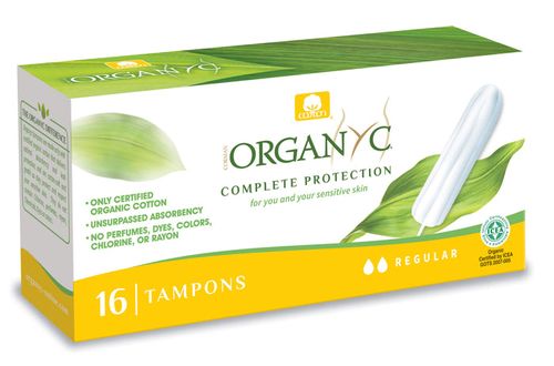 טמפונים אורגנים ללא מוליך - רגולר 16 יחידות Organ(y)c