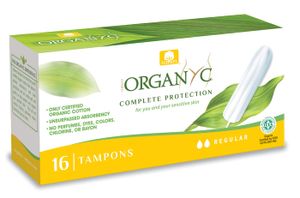 טמפונים אורגנים ללא מוליך - רגולר 16 יחידות Organ(y)c