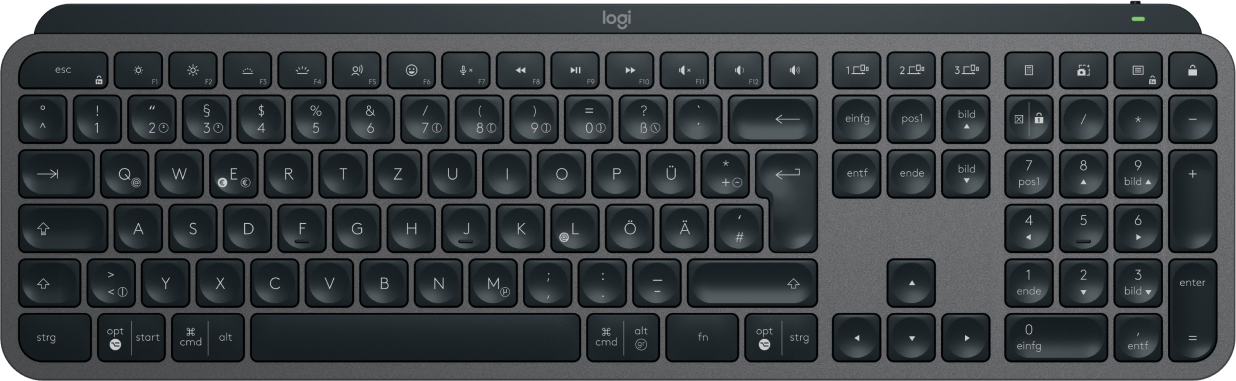 Logitech MX KEYS S Graphite מקלדת אלחוטית מוארת לוג