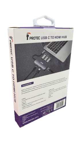 מולטיפורט 6-ב-1 ברזולוציית 4K עם רשת וטעינה Protec DM285