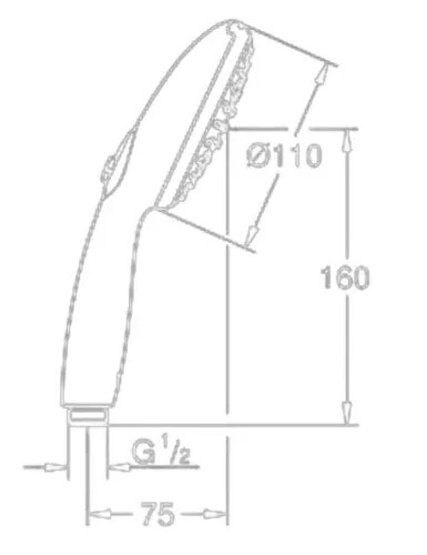 גימור כרום מבריק עם מרקם חלק, דגם 26161003.
