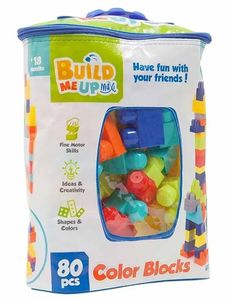 פאזל שק 80 לבני הרכבה (צבעוני) Build me Up Grow