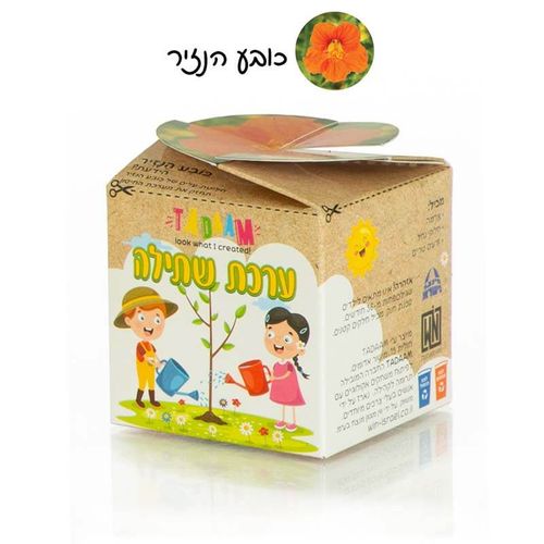 ערכת שתילה לילדים - פרחי נוי - מגש 12 יחידות