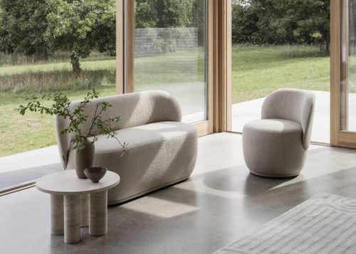  כורסא בוקלה טאופ KUON armchair Taupe