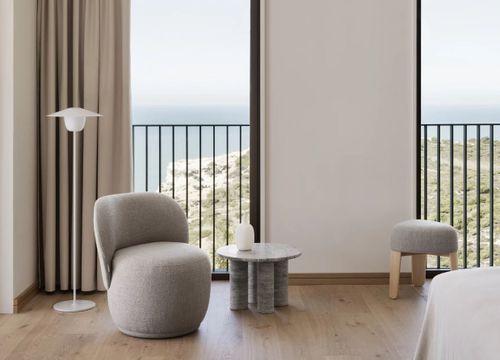  כורסא בוקלה טאופ KUON armchair Taupe